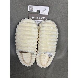 Isotoner Signature Women's Margo Memory Foam Spa Hoodback Slippers Lg 8.5-9 NWTs